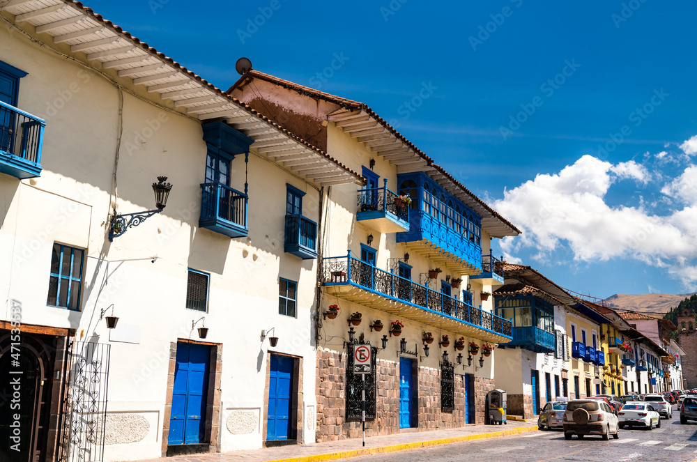 Traditional architecture of Cusco. UNESCO world heritage in Peru