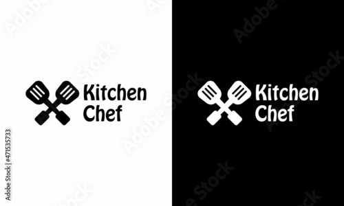 restaurant service logo isolated on white. simple flat cartoon style trend logotype graphic design element isolated on white. the concept of nutrition services or serving dishes in the dining room or 