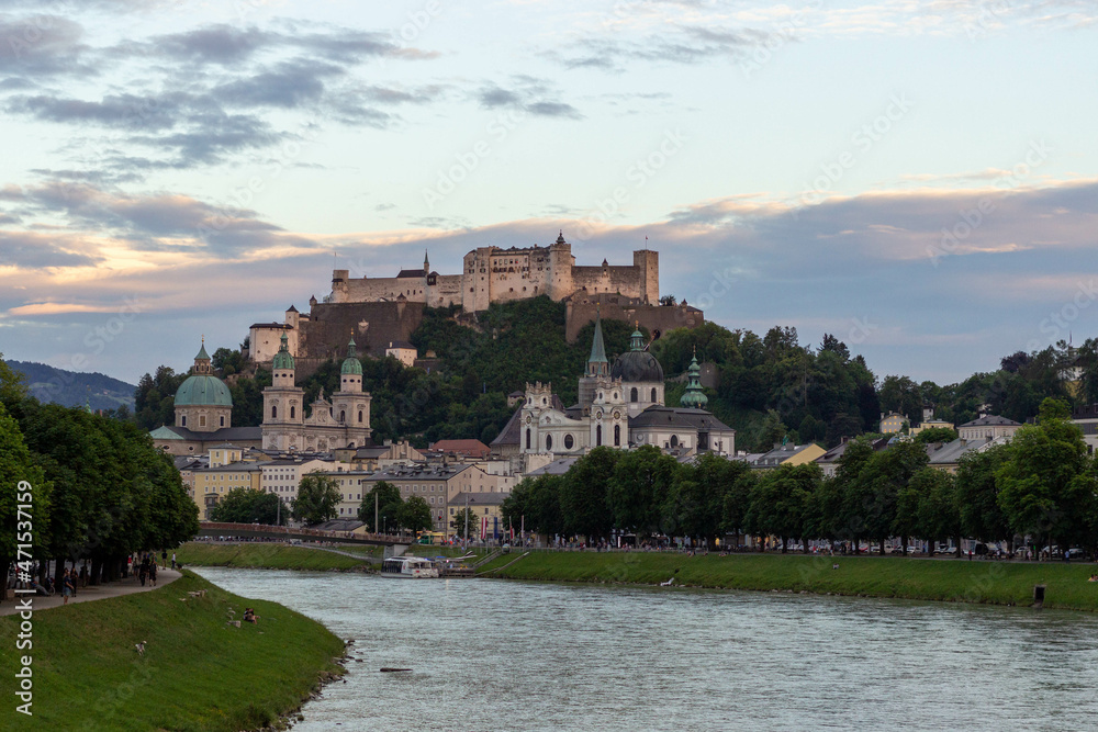 Salzburg castle on the river
