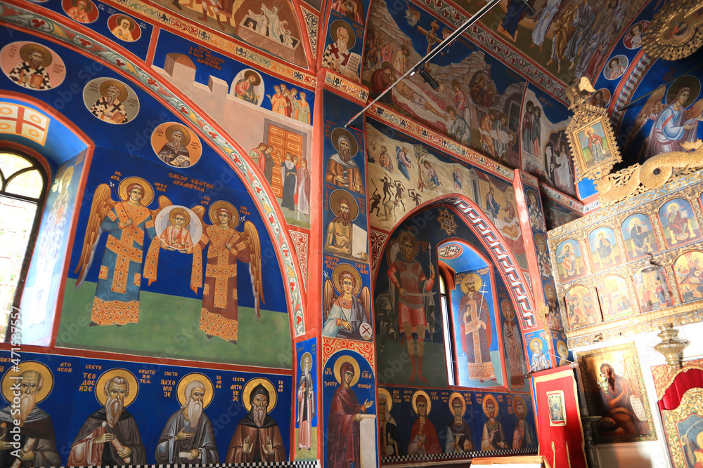 Interior of Trinity Church in Old Town of  Budva, Montenegro