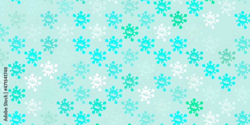 Light green vector pattern with coronavirus elements. Light green vector pattern with coronavirus elements.