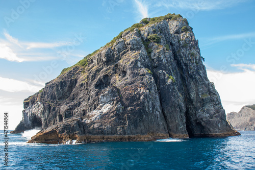 Piercy Island location of the hole in the rock, Cape Brett, Bay of Islands, New Zealand photo