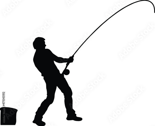 Fisherman Silhouettes SVG Fishing SVG Fisher Silhouette