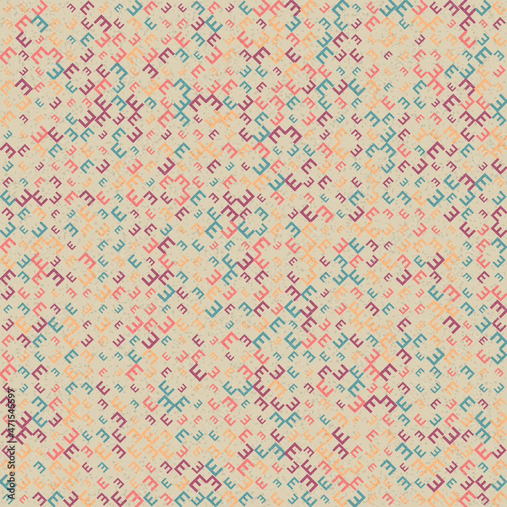 Fototapeta premium Abstract Geometric Pattern generative computational art illustration