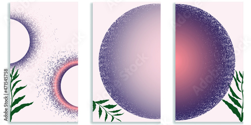 Social media editable covers with grainy effects .Grunge design . Contemporary style . Post frame stories templates. Layout for promotion .Media banner .Vector