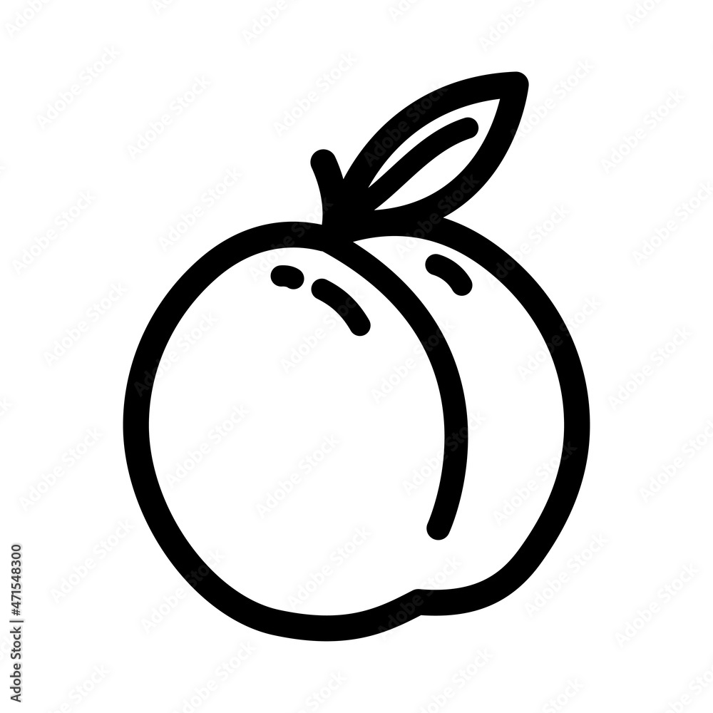 Peach outline icon Peach outline icon
