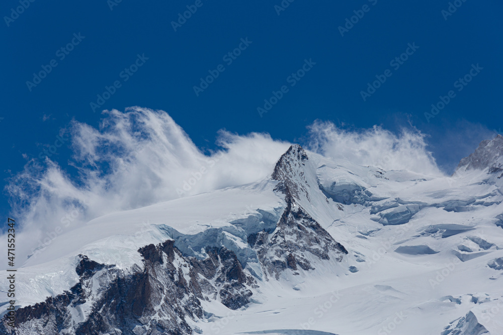 Obraz premium Blick vom Gornergrat auf das Monte Rosa Massiv