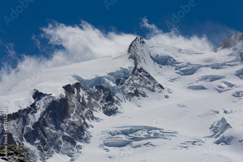 Blick vom Gornergrat auf das Monte Rosa Massiv