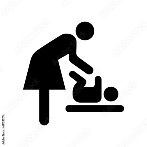 Mother and baby room sign icon