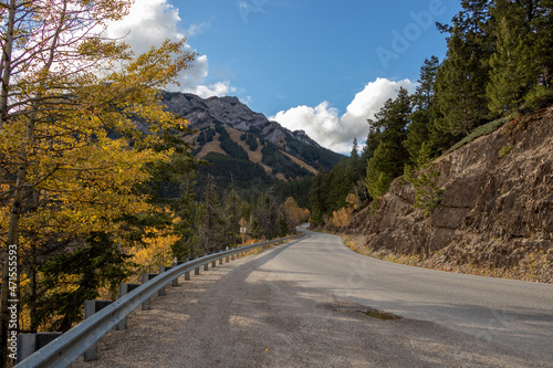 mountain road in Alberta, Canada