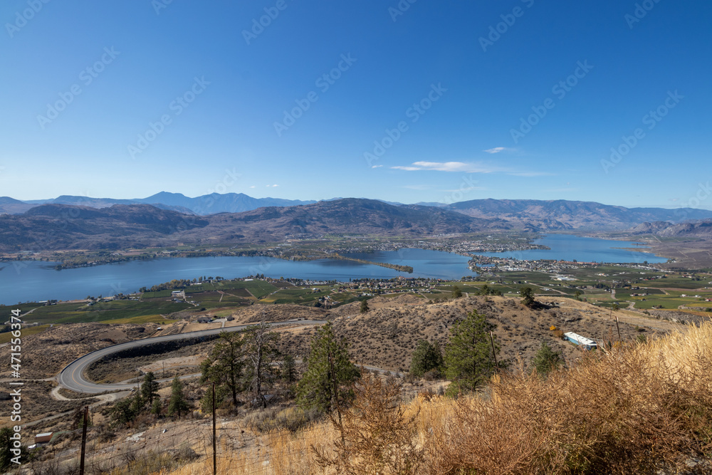 View of Osoyoos from Anarchist Mountain in British Columbia