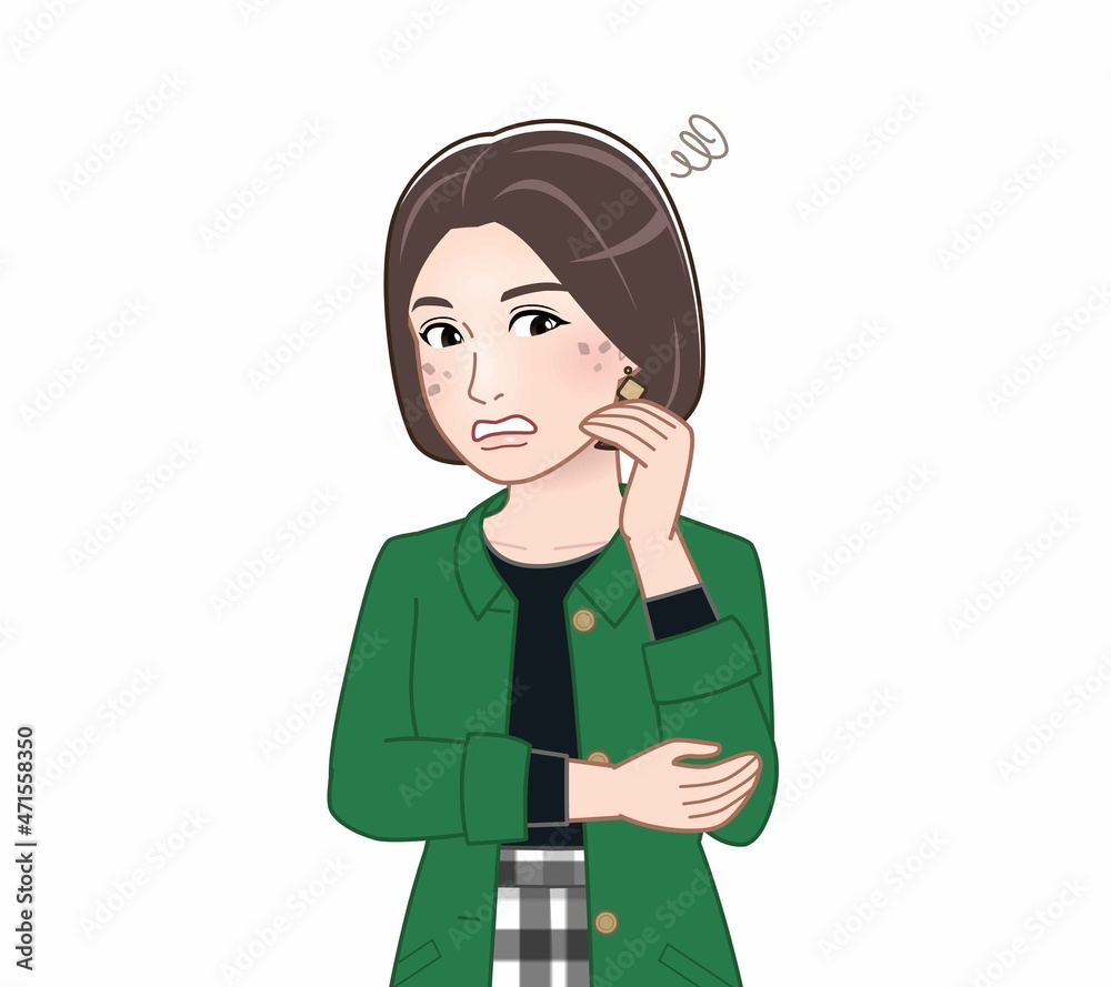 春コートの女性 春コートの女性