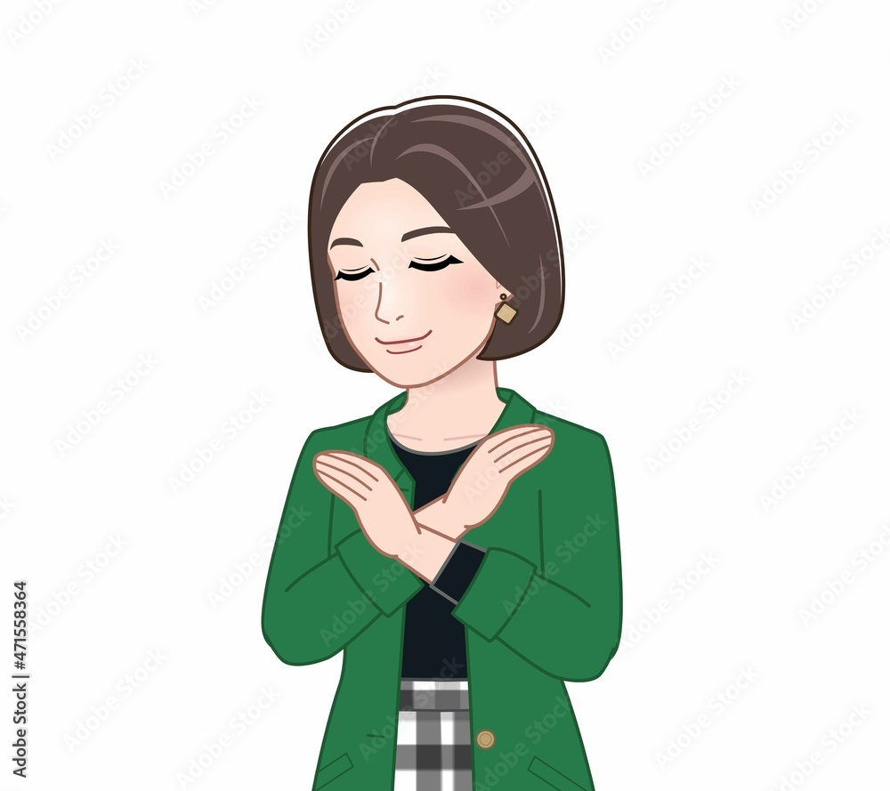春コートの女性 春コートの女性