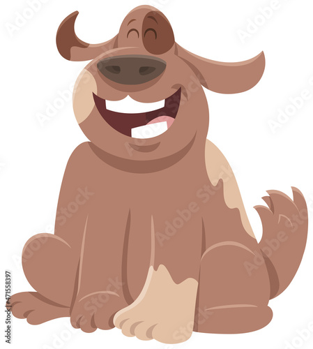 happy spotted dog cartoon animal character