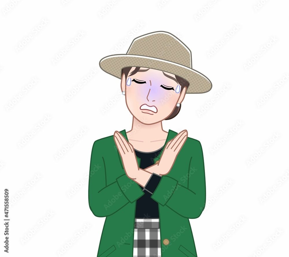 春コートの女性 春コートの女性