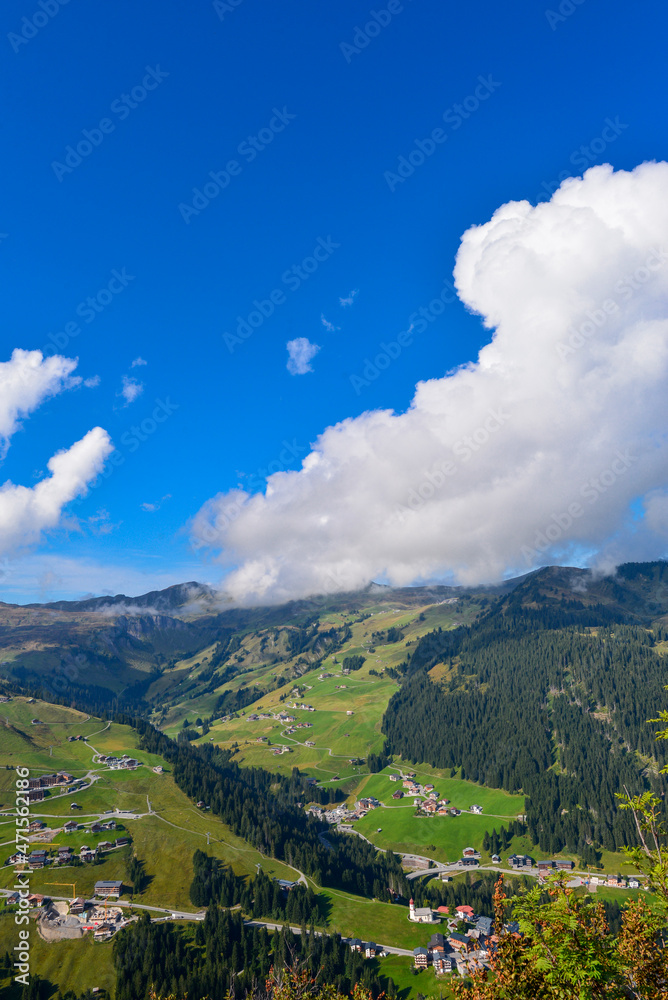 Obraz premium Damülser Berge/Damüls in Vorarlberg/Österreich 