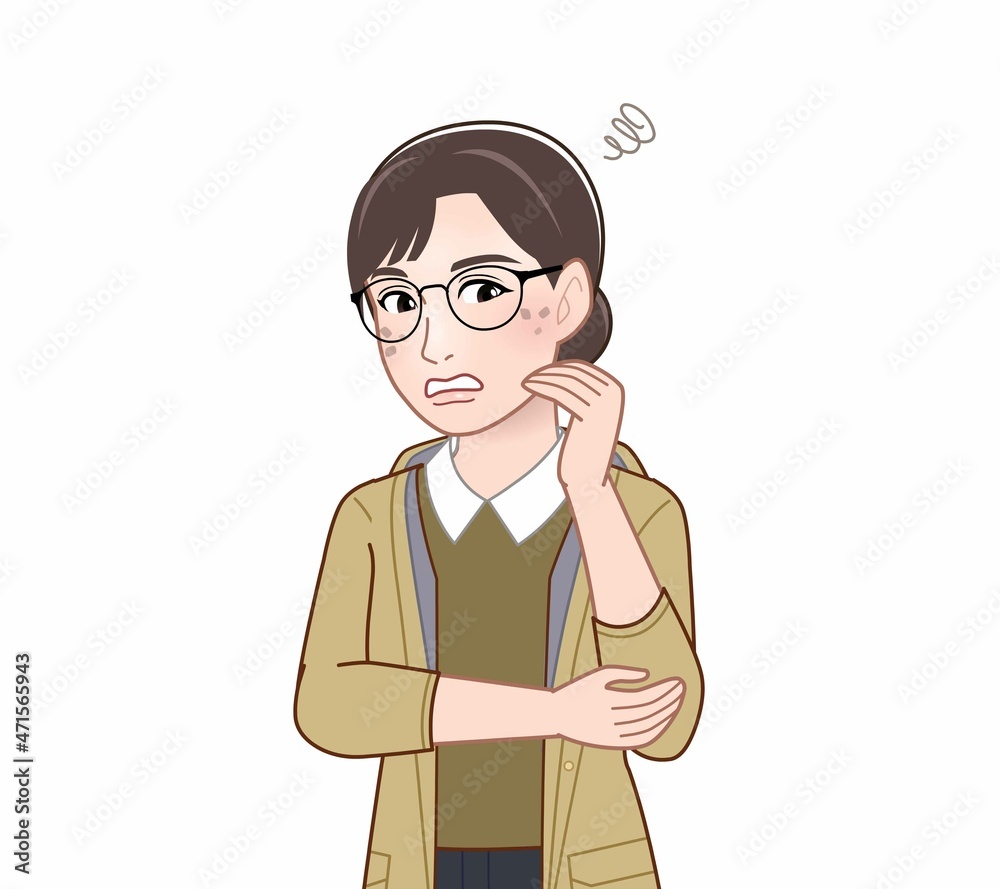 マウンテンパーカーの女性 マウンテンパーカーの女性