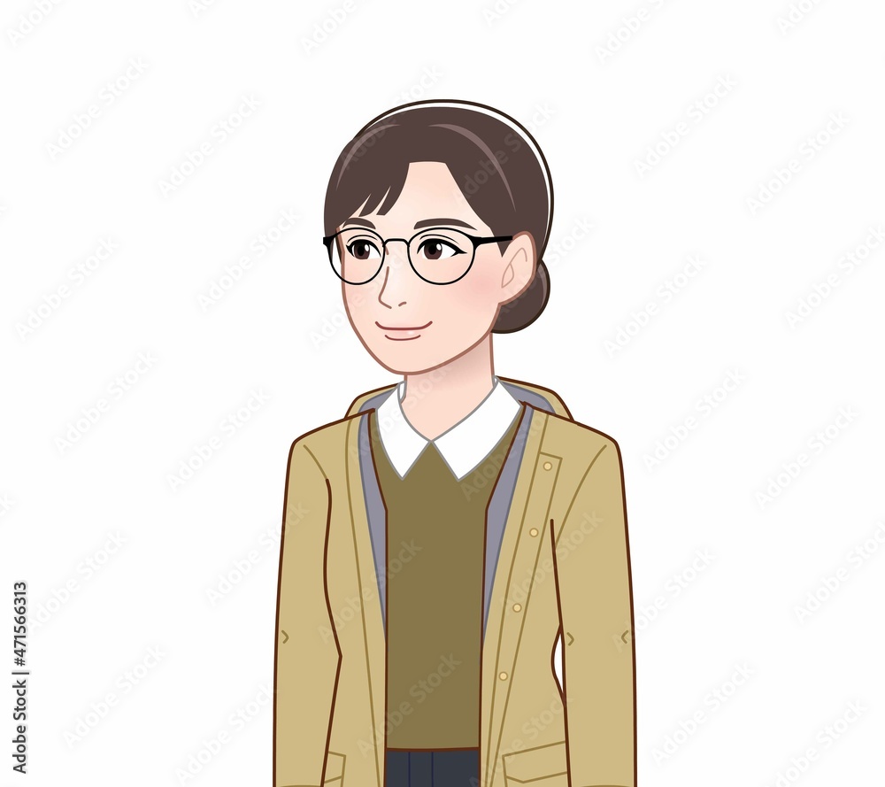 マウンテンパーカーの女性