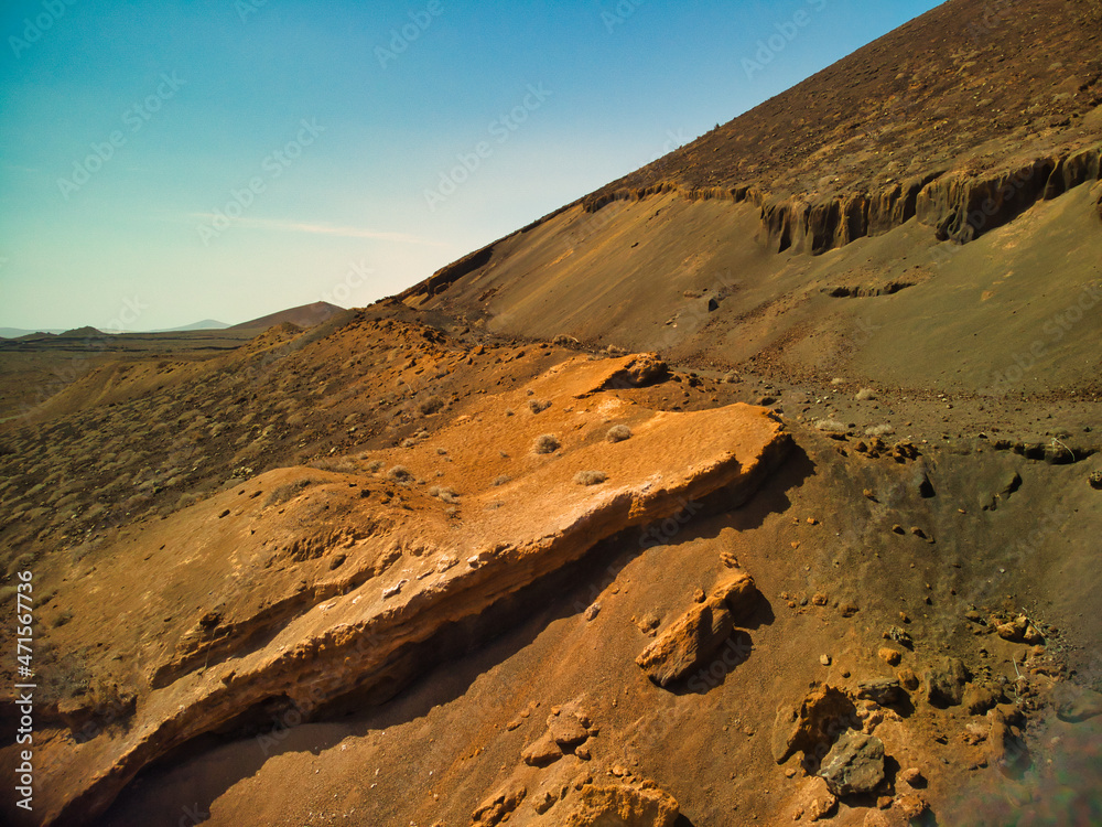 Fototapeta premium Volcanic landscape view Fuerteventura Canary Island Spain 