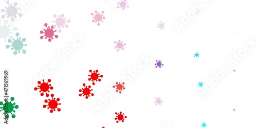 Light green, red vector texture with disease symbols.