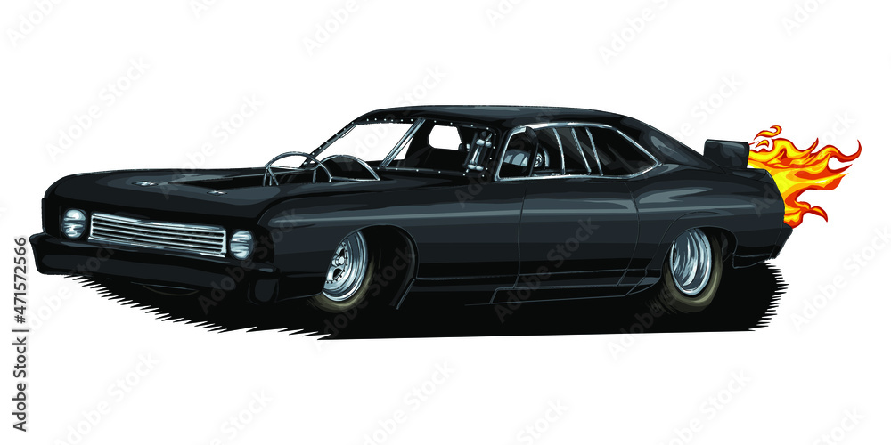 Naklejka premium Racing car isolated on white background. vector illustration.
