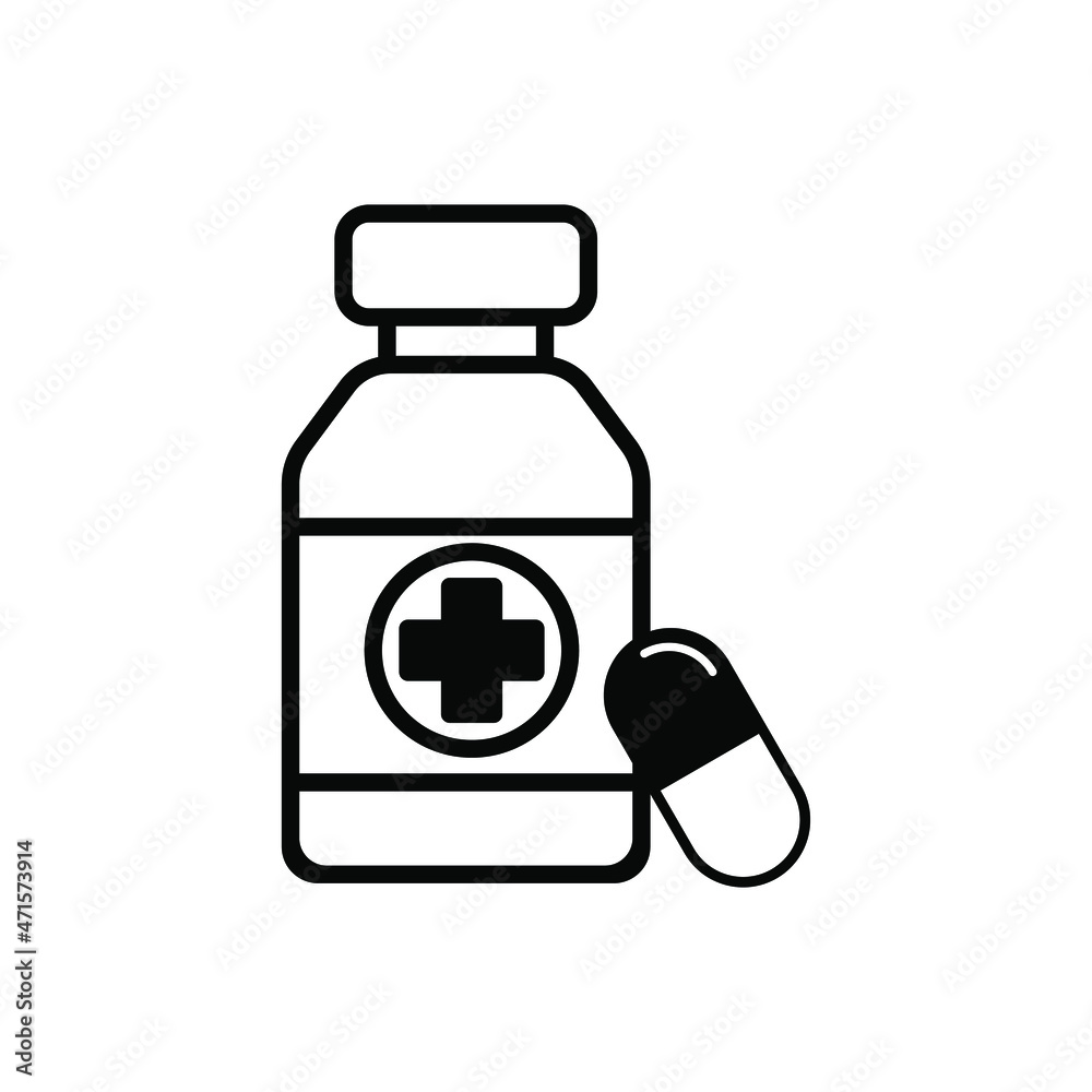 medicine bottle and pills medicine bottle and pills