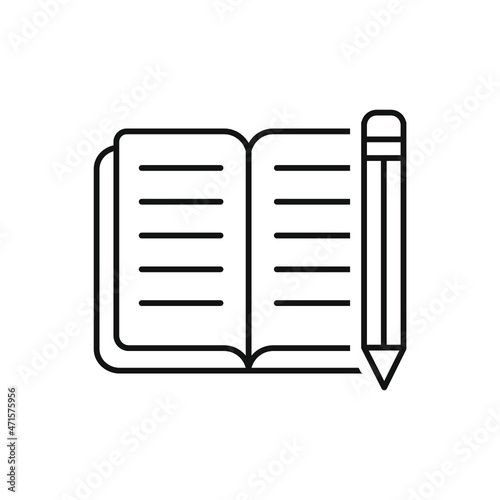 book with pencil icon vector. Education illustration © Irfan_setiawan