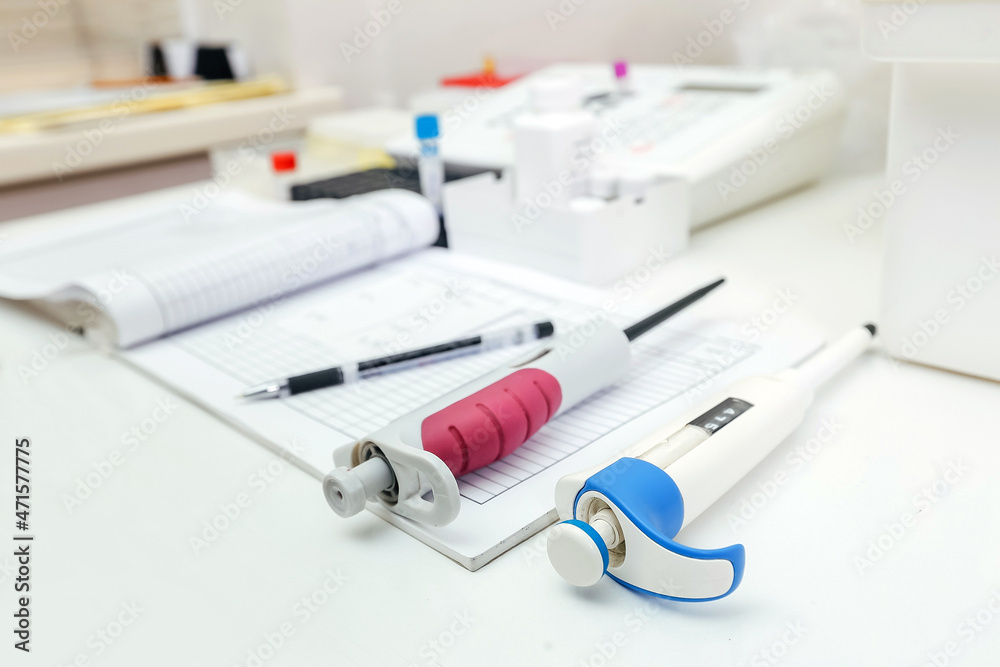 Equipment for collecting blood samples in the laboratory Equipment for collecting blood samples in the laboratory