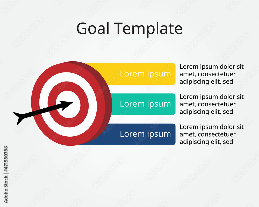 Goal template for infographic for presentation Goal template for infographic for presentation