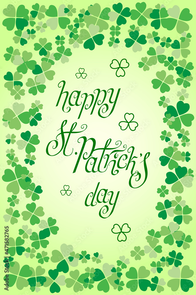 Hand written St. Patrick's day greetings