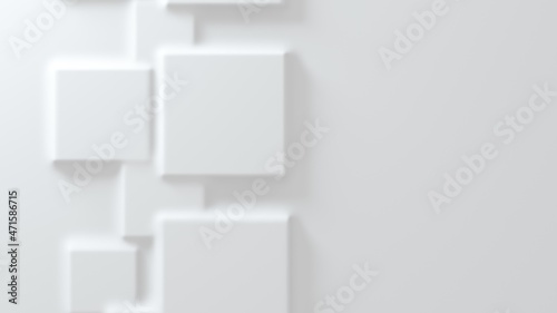 White convex background made of anti-aliased geometry. 3d rendering