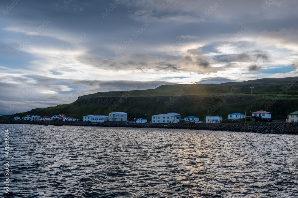 Village of Drangsnes in Strandir in Iceland