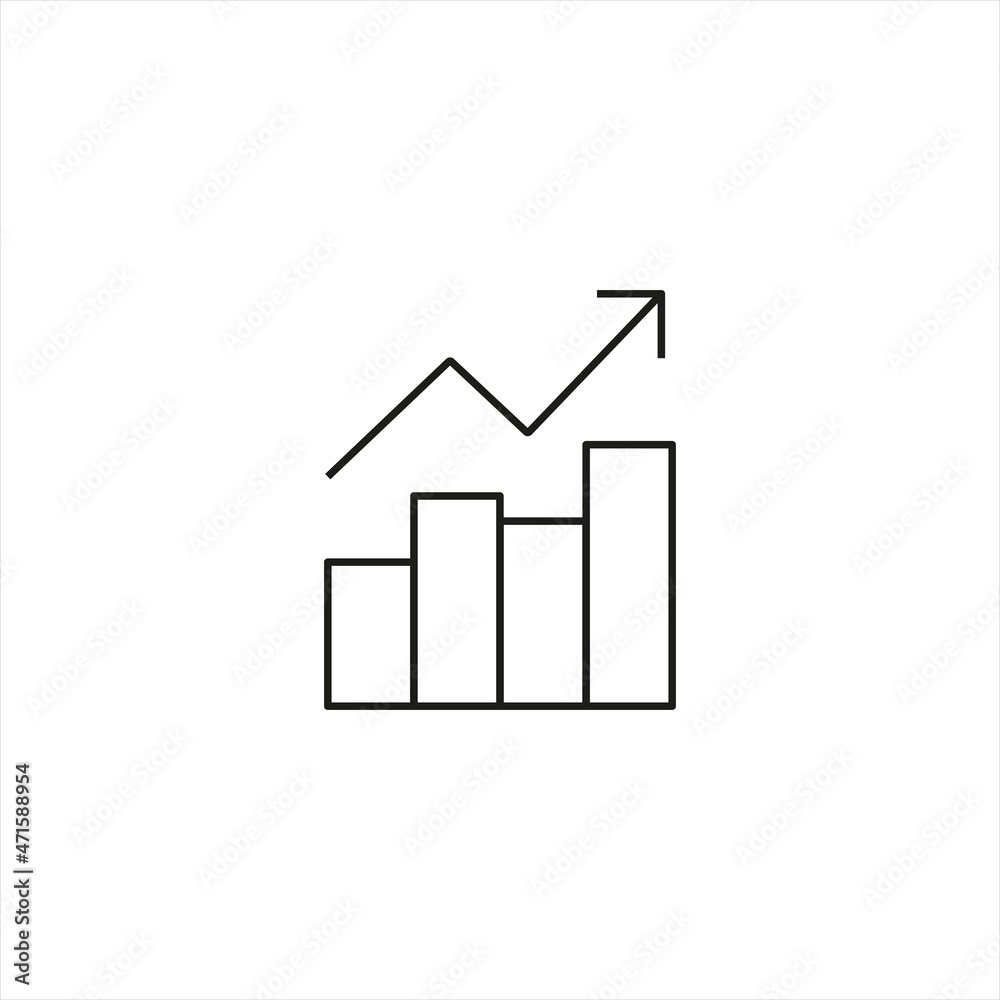 growth business bar chart diagram icon line style graphic design vector growth business bar chart diagram icon line style graphic design vector