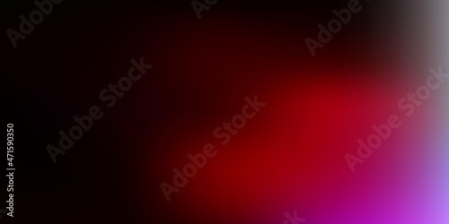 Dark pink, red vector blurred background.
