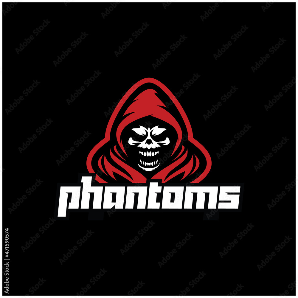mascot logo e sport phantom hoodie red,angel of death