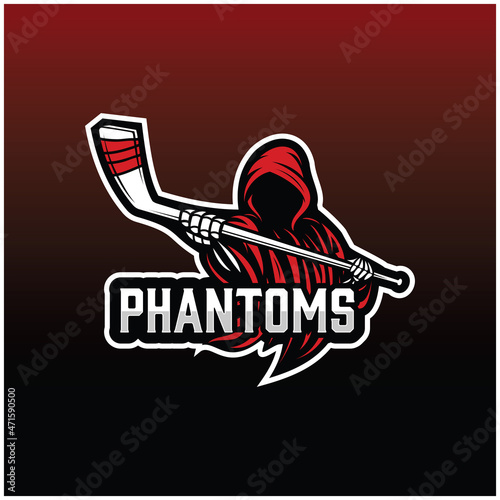mascot logo e sport phantom hoodie red,angel of death