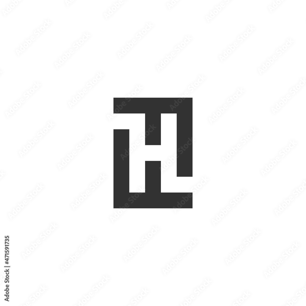 Simple square logo vector. Initial letter H Simple square logo vector. Initial letter H