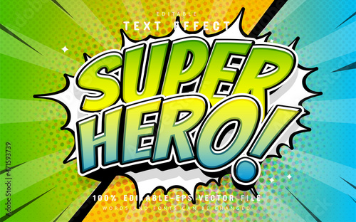 Super hero comic style text effect