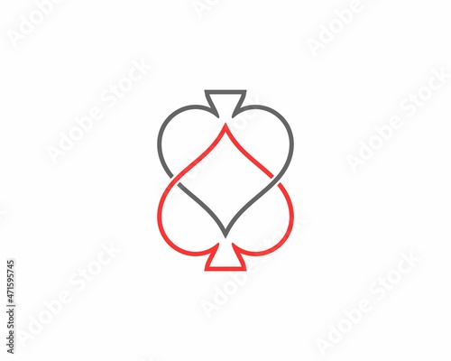 Two spade line connection logo