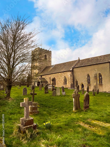 All Hallows Church  in the village of Great Mitton, Lancashire. The oldest fabric in the church dates from the late 13th century. Church is in Jenkins guide of 1000 best churches in England photo