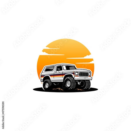 american adventure car, suv illustration vector
