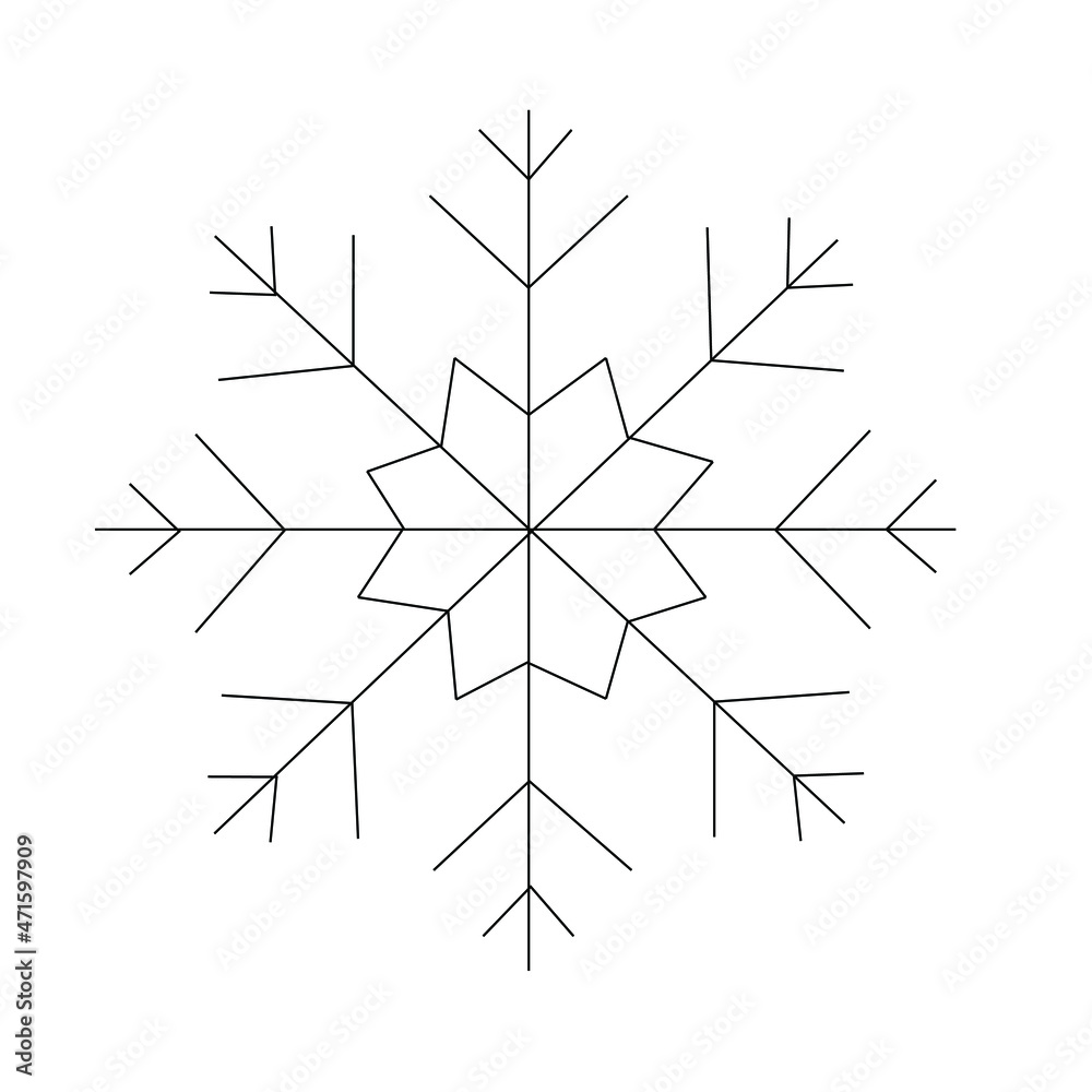 Simple vector snowflakes. Abstract patterns, contour images. Suitable for design and decoration of New Year's typography, sites, social networks, postcards, books. Simple vector snowflakes. Abstract patterns, contour images. Suitable for design and decoration of New Year's typography, sites, social networks, postcards, books.