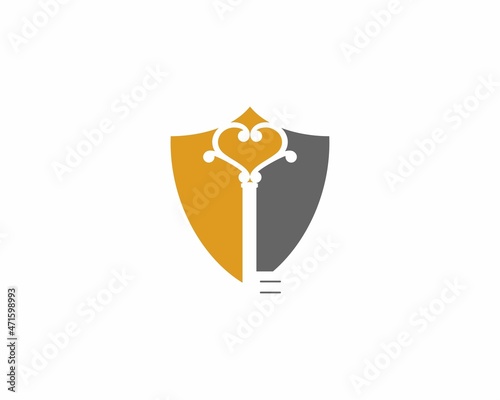 Key house in the shield logo