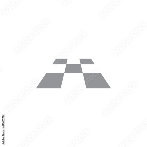 floor square 3d flat geometric symbol logo vector