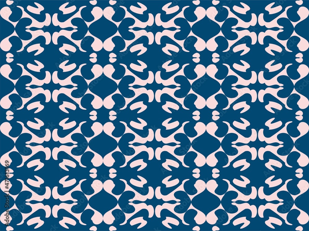 illustration design of blue and white color ornamental abstract pattern perfect for wallpaper, printable and crafting