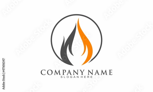Elegant fire simple logo