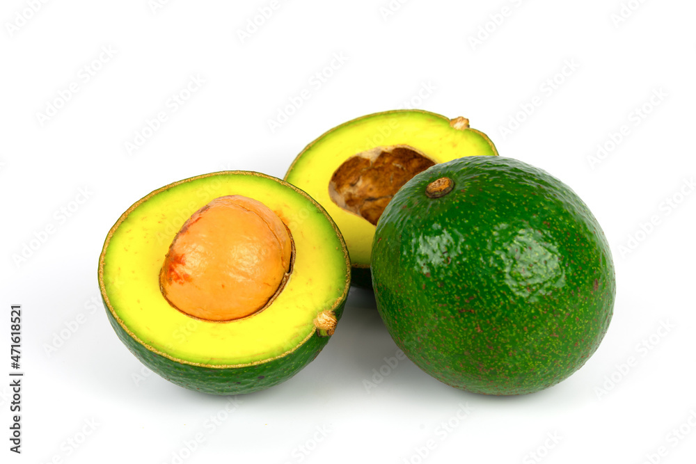 Avacado fruit isolated on white background Avacado fruit isolated on white background