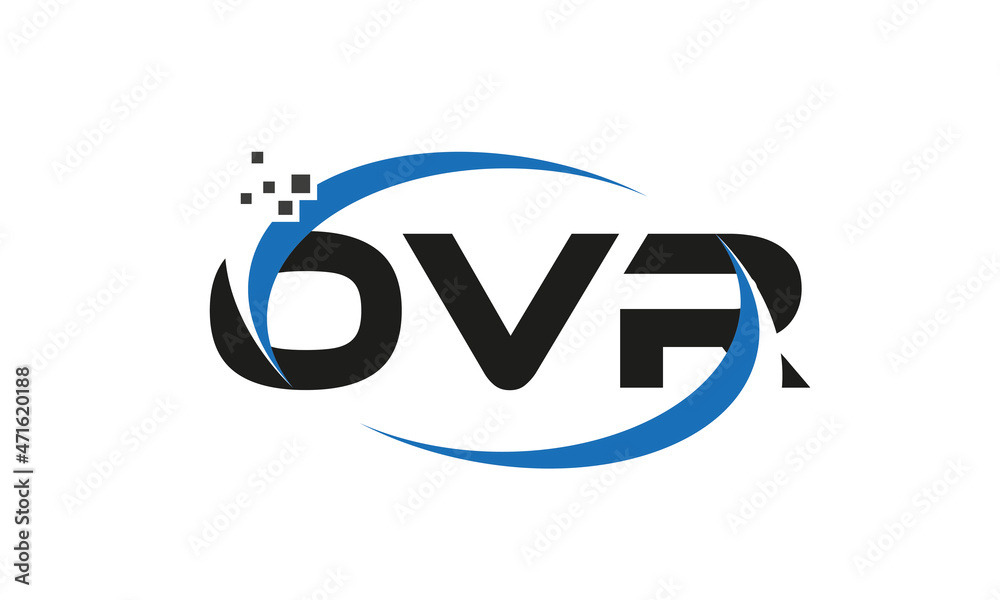 dots or points letter OVR technology logo designs concept vector Template Element dots or points letter OVR technology logo designs concept vector Template Element