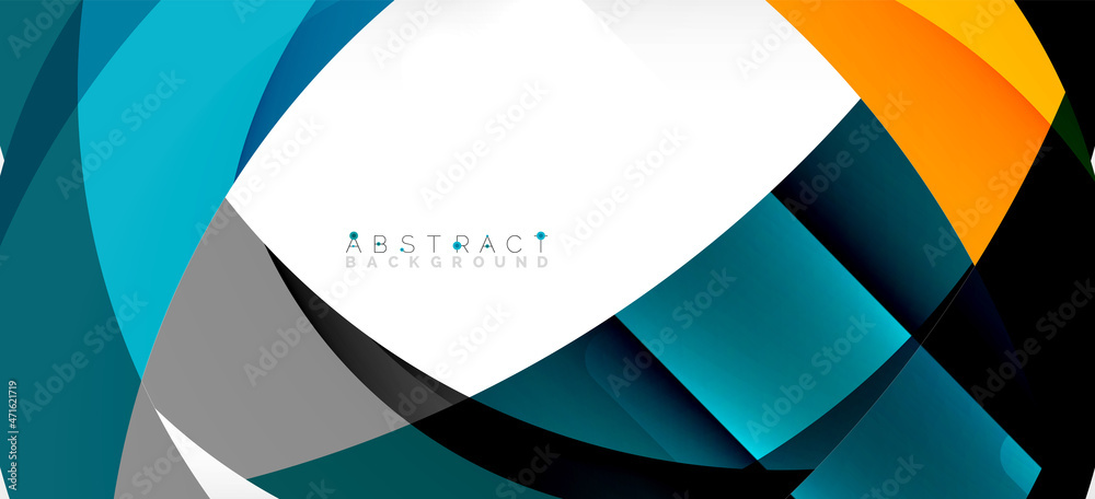 Color circle shapes, minimal geometric background. Trendy dynamic composition. Vector Illustration For Wallpaper, Banner, Background, Landing Page Color circle shapes, minimal geometric background. Trendy dynamic composition. Vector Illustration For Wallpaper, Banner, Background, Landing Page