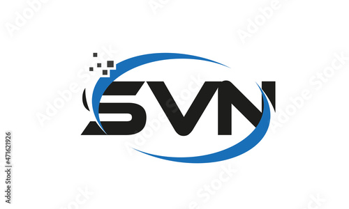 dots or points letter SVN technology logo designs concept vector Template Element	